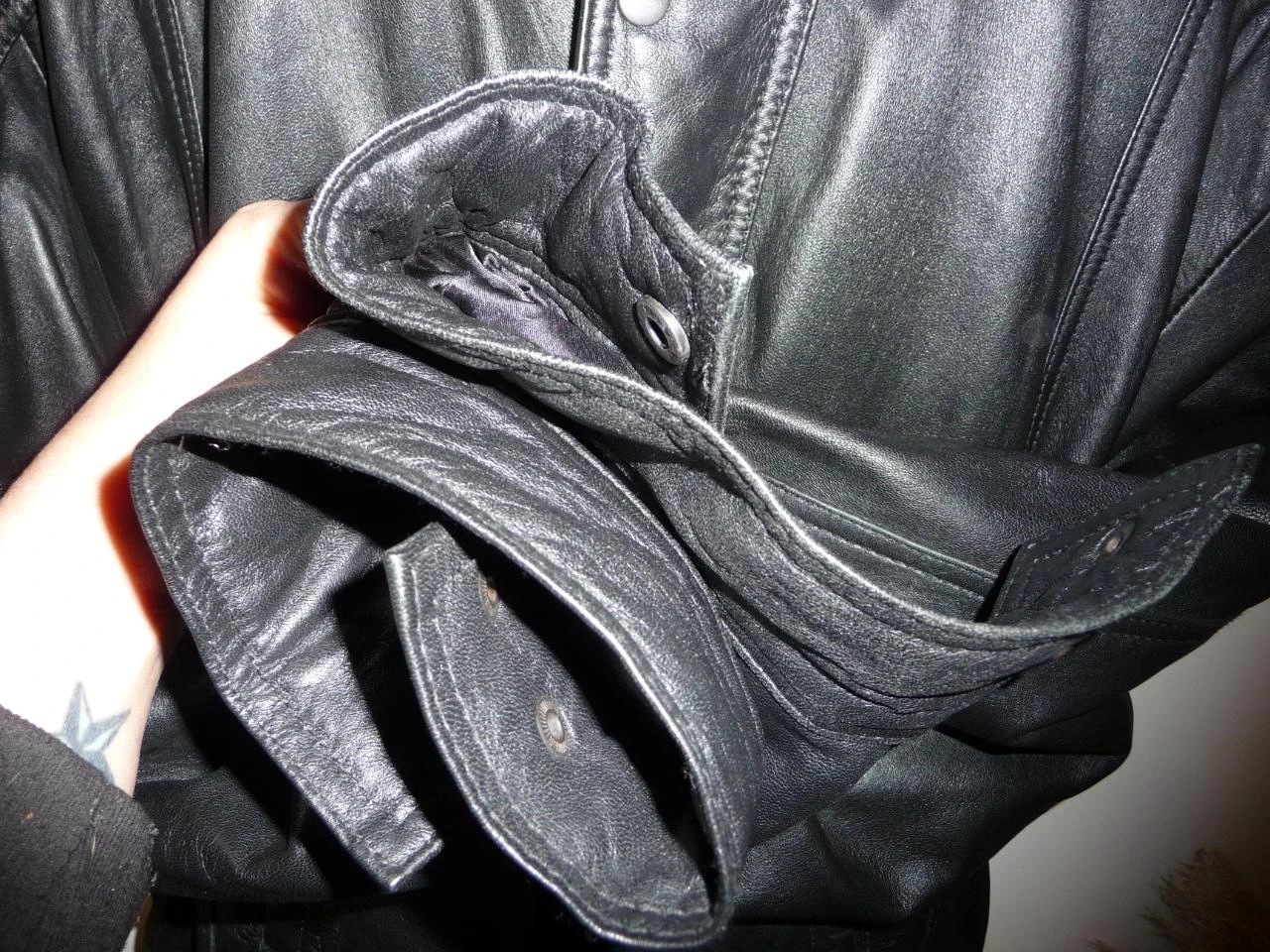 3/4 length leather jacket/blouson – photo 5